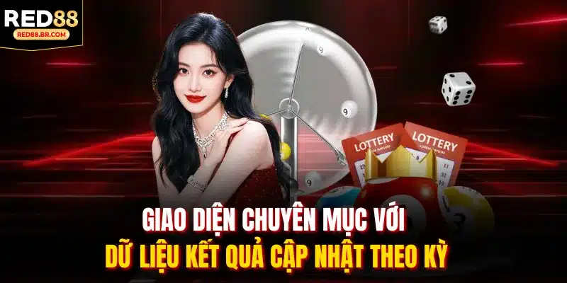 Giao diện chuyên mục với dữ liệu kết quả cập nhật theo kỳ